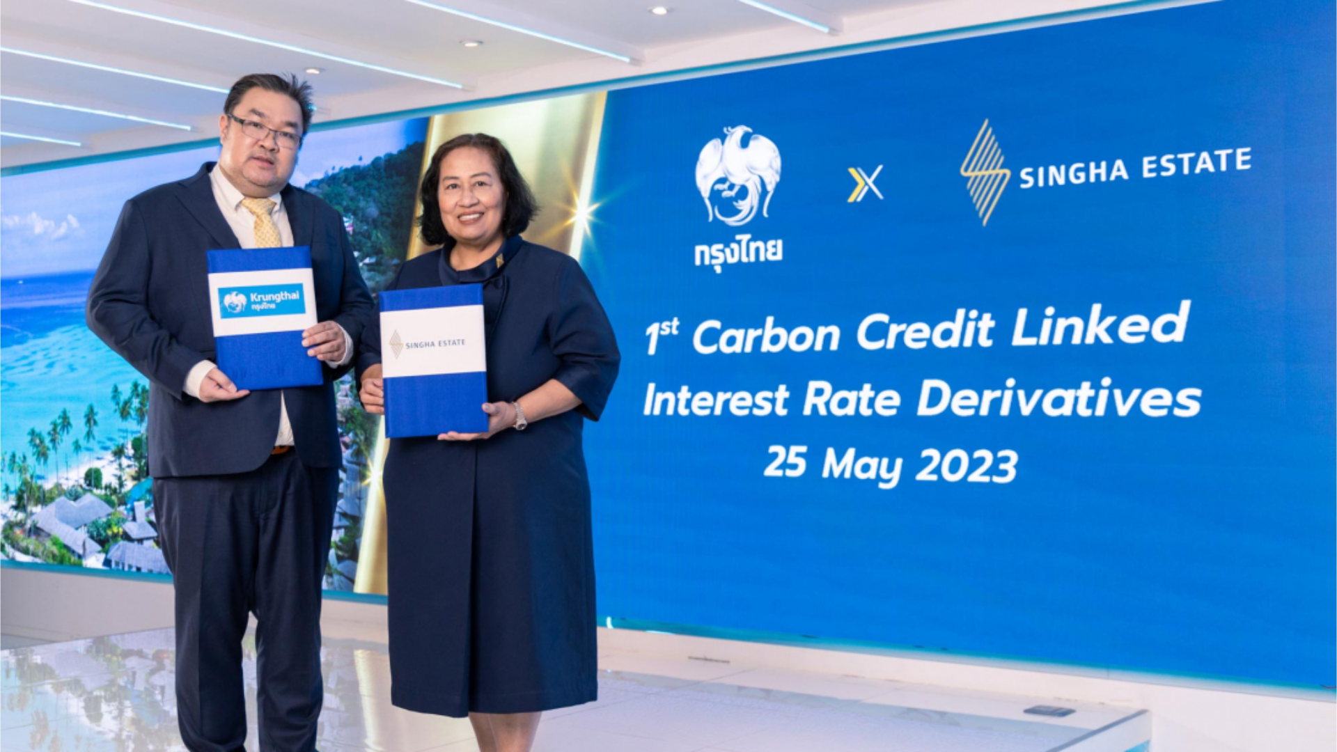 Singha Estate Group and Krungthai advance towards a net-zero goal with Thailand’s first carbon credit linked interest rate derivatives