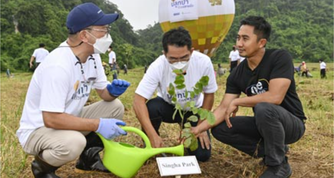 สิงห์ เอสเตทมุ่ง สู่การเป็นองค์กร Carbon Neutrality 2030 จับมือพันธมิตร สยามคูโบต้า ไทยคม Kick off แคมเปญ “ปลูกป่าด้วยปลายนิ้ว” ตั้งเป้าสร้างพื้นที่ป่า 1 ล้านตร.ม. บริเวณสิงห์ ปาร์ค เชียงราย